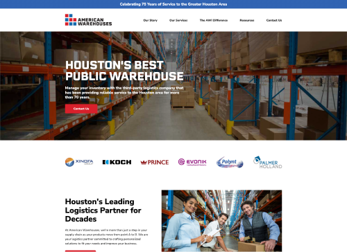 american warehouses homepage